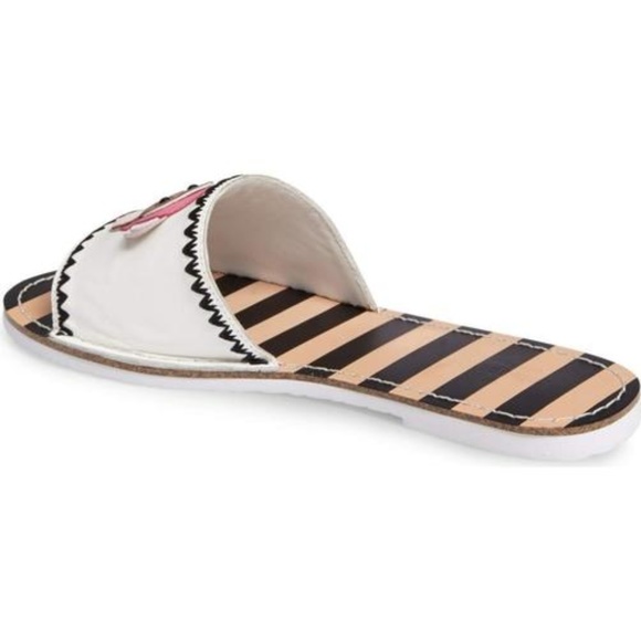 Kate Spade White Inyo "Monkey" Slides - Picture 4 of 7